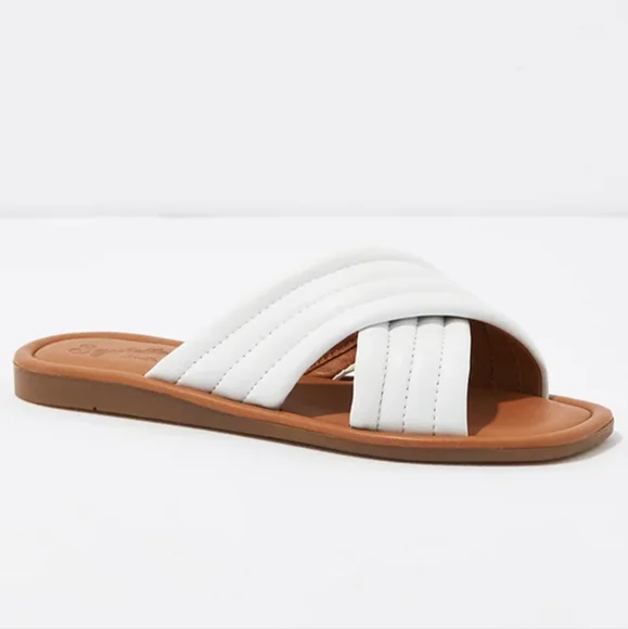 SEYCHELLES Word for Word White Leather Sandals 8 NIB - Picture 6 of 7